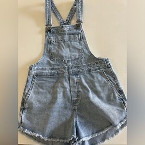 Aerie Light Blue Denim Overalls